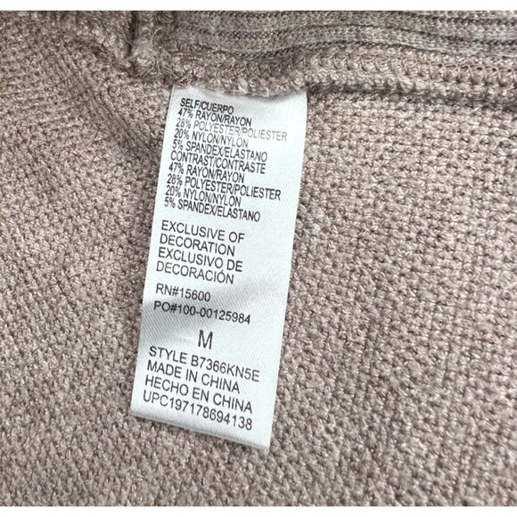 Democracy Drop Shoulder Sleeve Scoop Neck Printed Hi-Low Hem Knit Top Medium - Picture 14 of 16